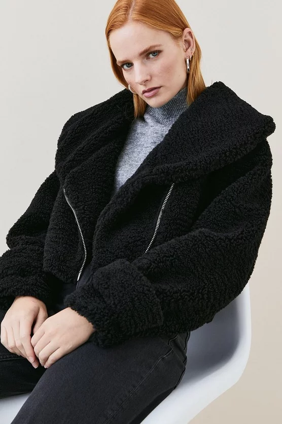 Best Sale 👏 Karen Millen Teddy Short Cosy 🧥 Coat 🎁 9 Best Sale 👏 Karen Millen Teddy Short Cosy 🧥 Coat 🎁 - Image 8