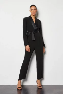 Outlet ๐ฅ Karen Millen Tuxedo Belted Wrap Jumpsuit ๐ฅฐ 15 Outlet ๐ฅ Karen Millen Tuxedo Belted Wrap Jumpsuit ๐ฅฐ -Karen Millen Outlet store womens black tuxedo belted wrap jumpsuit 2