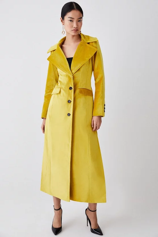 Cheap 🎁 Karen Millen Velvet Longline 🧥 Coat 🔔 9 Cheap 🎁 Karen Millen Velvet Longline 🧥 Coat 🔔 - Image 7