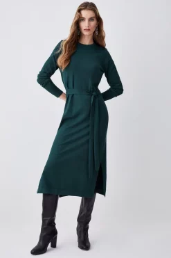 Coupon ๐ Karen Millen Viscose Blend Tie Waisted Knitted Midi ๐ Dress ๐ 14 Coupon ๐ Karen Millen Viscose Blend Tie Waisted Knitted Midi ๐ Dress ๐ -Karen Millen Outlet store womens black viscose blend tie waisted knitted midi dress