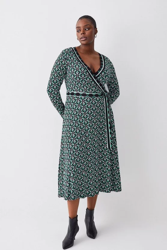 Buy 👍 Karen Millen Plus Size Self Belted Viscose Blend Jersey Midi 👗 Dress 🔥 8 Buy 👍 Karen Millen Plus Size Self Belted Viscose Blend Jersey Midi 👗 Dress 🔥 - Image 6