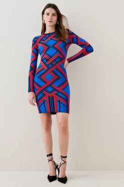 Best deal 🌟 Karen Millen Placement Stripe Jacquard Knit Pencil Mini 👗 Dress 🌟 15 Best deal 🌟 Karen Millen Placement Stripe Jacquard Knit Pencil Mini 👗 Dress 🌟 -Karen Millen Outlet store womens blue placement stripe jacquard knit pencil mini dress 1
