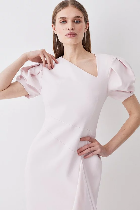 Flash Sale ๐ Karen Millen Compact Stretch Viscose Drape Detail Pencil Midi ๐ Dress - blush ๐ 8 Flash Sale ๐ Karen Millen Compact Stretch Viscose Drape Detail Pencil Midi ๐ Dress - blush ๐ - Image 6