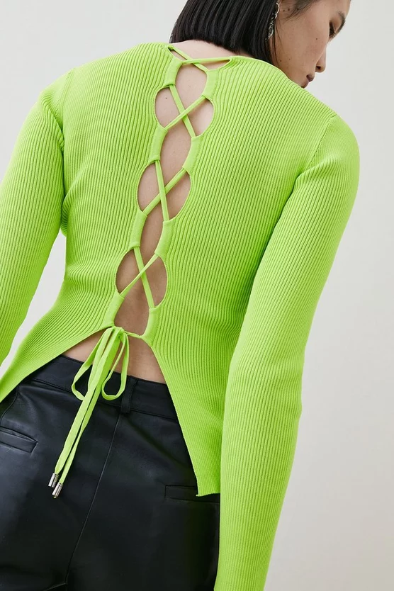 New โค๏ธ Karen Millen Lace Back Rib Knit Top ๐ฅ 9 New โค๏ธ Karen Millen Lace Back Rib Knit Top ๐ฅ - Image 7