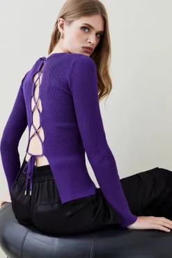 New โค๏ธ Karen Millen Lace Back Rib Knit Top ๐ฅ 13 New โค๏ธ Karen Millen Lace Back Rib Knit Top ๐ฅ -Karen Millen Outlet store womens blush lace back rib knit top