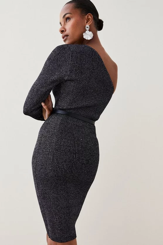 Top 10 🎉 Karen Millen One Shoulder Rib Knit Belted Mini 👗 Dress ✨ 8 Top 10 🎉 Karen Millen One Shoulder Rib Knit Belted Mini 👗 Dress ✨ - Image 6