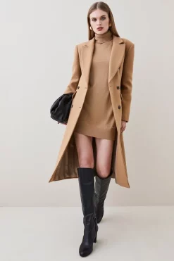 Flash Sale 🔥 Karen Millen Italian Virgin Wool Hourglass Midi 🧥 Coat - camel 😍 15 Flash Sale 🔥 Karen Millen Italian Virgin Wool Hourglass Midi 🧥 Coat - camel 😍 -Karen Millen Outlet store womens camel italian virgin wool hourglass midi coat