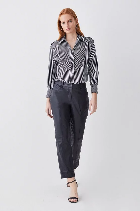 Cheap โญ Karen Millen Leather Slim Leg 5 Pocket Detail Trouser ๐ 10 Cheap โญ Karen Millen Leather Slim Leg 5 Pocket Detail Trouser ๐ - Image 8