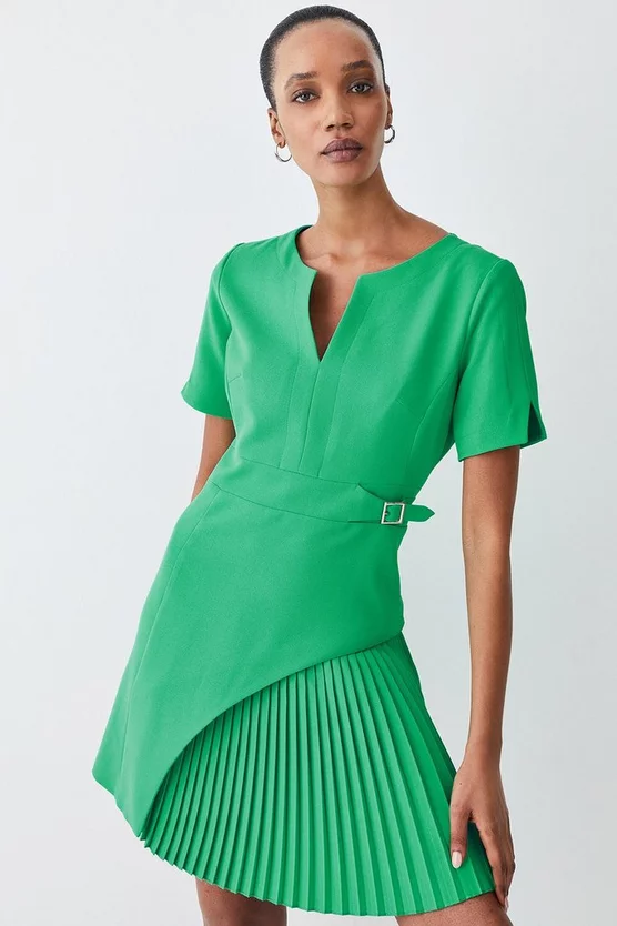Cheap ๐ Karen Millen Tall Tailored Military Pleat Short Sleeve Mini ๐ Dress ๐งจ 9 Cheap ๐ Karen Millen Tall Tailored Military Pleat Short Sleeve Mini ๐ Dress ๐งจ - Image 7