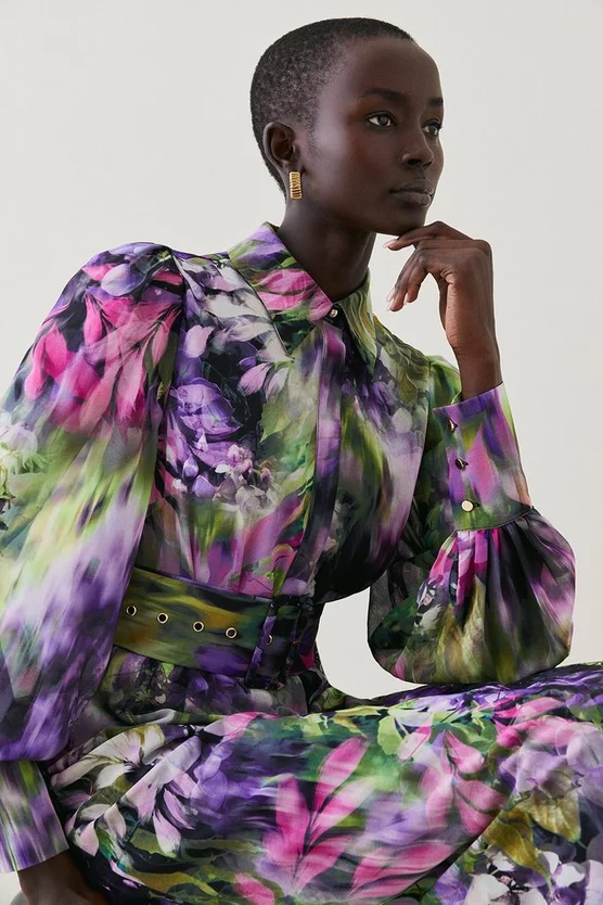 Best deal ๐งจ Karen Millen Floral Georgette Woven ๐ Shirt Midi ๐ Dress ๐คฉ 8 Best deal ๐งจ Karen Millen Floral Georgette Woven ๐ Shirt Midi ๐ Dress ๐คฉ - Image 6