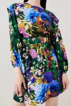 Wholesale 💯 Karen Millen Floral Printed Woven Mini 👗 Dress 🔔 13 Wholesale 💯 Karen Millen Floral Printed Woven Mini 👗 Dress 🔔 -Karen Millen Outlet store womens floral floral printed woven mini dress