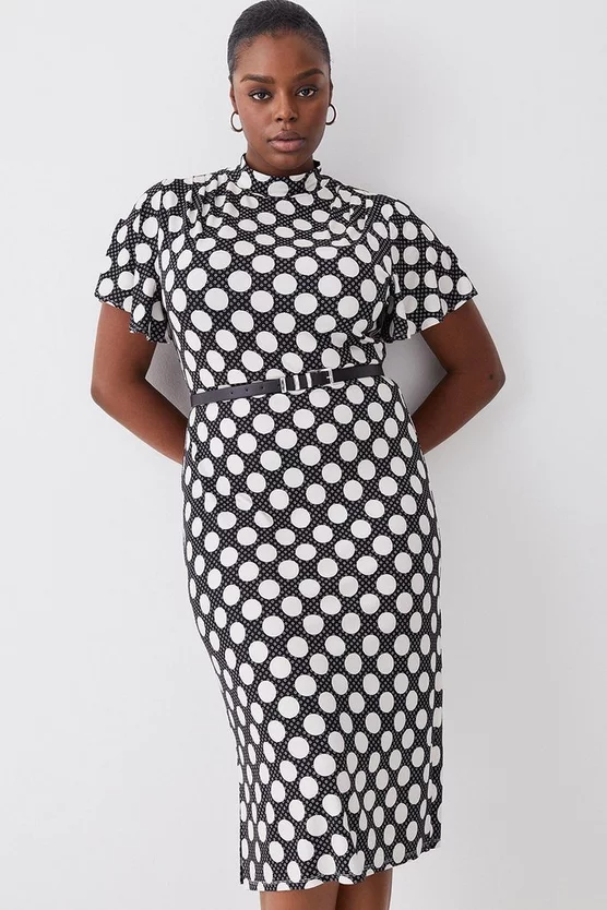 New 🔔 Karen Millen Plus Size Angel Sleeve Viscose Blend Jersey Midi 👗 Dress 😍 9 New 🔔 Karen Millen Plus Size Angel Sleeve Viscose Blend Jersey Midi 👗 Dress 😍 - Image 7