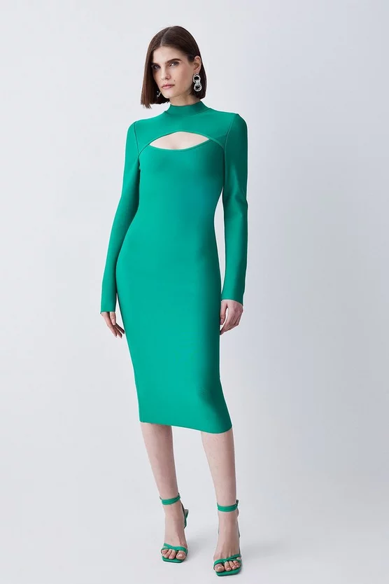 Deals 🎉 Karen Millen Bandage Cut Out Detail Midi 👗 Dress - green 🥰 8 Deals 🎉 Karen Millen Bandage Cut Out Detail Midi 👗 Dress - green 🥰 - Image 6
