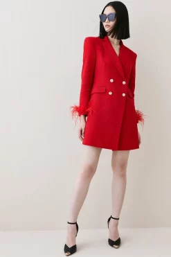 Cheap ✔️ Karen Millen Boucle Double Breasted Feather Cuff Blazer Mini 👗 Dress 🎉 14 Cheap ✔️ Karen Millen Boucle Double Breasted Feather Cuff Blazer Mini 👗 Dress 🎉 -Karen Millen Outlet store womens green boucle double breasted feather cuff blazer mini dress