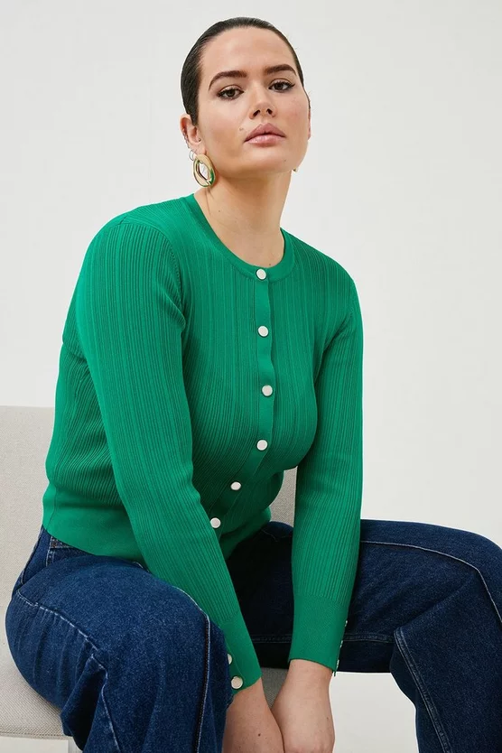 New π― Karen Millen Plus size Knitted Rib Cardigan π₯° 8 New π― Karen Millen Plus size Knitted Rib Cardigan π₯° - Image 6