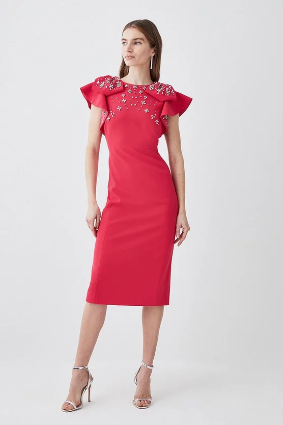 Best deal โ๏ธ Karen Millen Petite Embellished Stretch Woven Midi ๐ Dress - hot pink โ 8 Best deal โ๏ธ Karen Millen Petite Embellished Stretch Woven Midi ๐ Dress - hot pink โ - Image 6