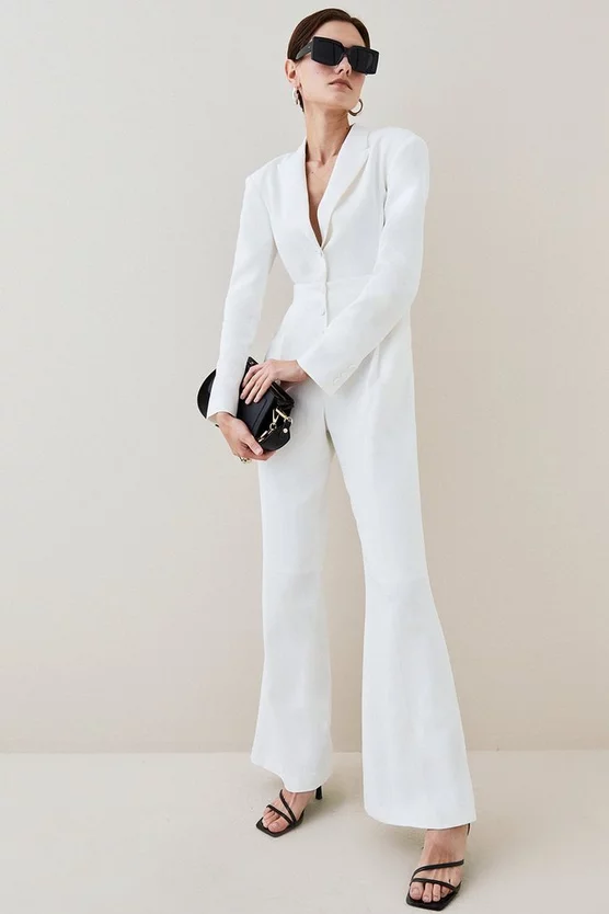Budget โญ Karen Millen Compact Viscose Button Up Wide Leg Jumpsuit ๐ 7 Budget โญ Karen Millen Compact Viscose Button Up Wide Leg Jumpsuit ๐ - Image 5