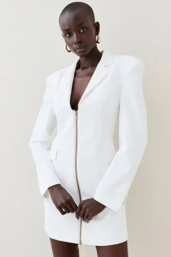 Coupon ๐ฅ Karen Millen Strong Shoulder Zip Front Mini ๐ Dress - ivory ๐ 13 Coupon ๐ฅ Karen Millen Strong Shoulder Zip Front Mini ๐ Dress - ivory ๐ -Karen Millen Outlet store womens ivory strong shoulder zip front mini dress