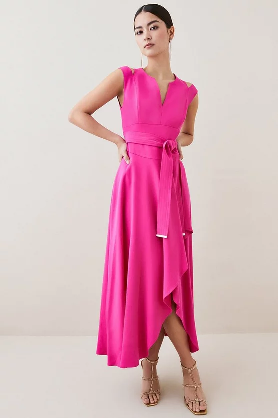 Budget โญ Karen Millen Petite Compact Viscose Waterfall Midi ๐ Dress ๐ฅ 8 Budget โญ Karen Millen Petite Compact Viscose Waterfall Midi ๐ Dress ๐ฅ - Image 6