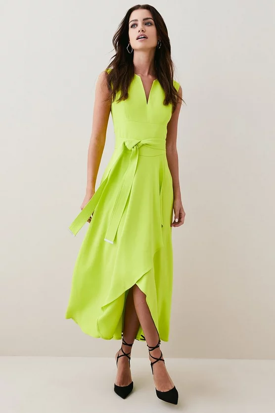 Budget โญ Karen Millen Petite Compact Viscose Waterfall Midi ๐ Dress ๐ฅ 9 Budget โญ Karen Millen Petite Compact Viscose Waterfall Midi ๐ Dress ๐ฅ - Image 7