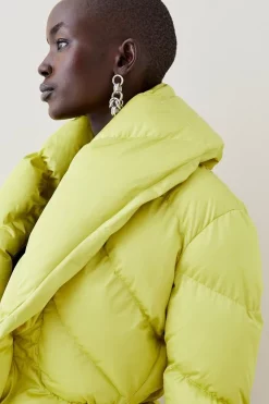 Coupon ⭐ Karen Millen Cosy Collar Puffer Tie Front 🧥 Coat 👏 12 Coupon ⭐ Karen Millen Cosy Collar Puffer Tie Front 🧥 Coat 👏 -Karen Millen Outlet store womens lime20yellow cosy collar puffer tie front coat