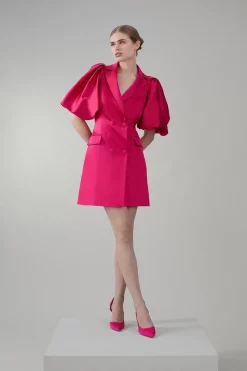 Best Sale 🥰 Karen Millen Italian Structured Satin Statement Sleeve Double Breasted Mini 👗 Dress ⭐ 15 Best Sale 🥰 Karen Millen Italian Structured Satin Statement Sleeve Double Breasted Mini 👗 Dress ⭐ -Karen Millen Outlet store womens magenta italian structured satin statement sleeve double breasted mini dress 1