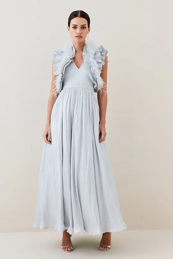 Best reviews of ๐งจ Karen Millen Lydia Millen Petite Metallic Feather Ruffle Woven Maxi ๐ Dress - metallic silver ๐ 7 Best reviews of ๐งจ Karen Millen Lydia Millen Petite Metallic Feather Ruffle Woven Maxi ๐ Dress - metallic silver ๐ - Image 5