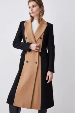 Best deal 👏 Karen Millen Italian Virgin Wool Colourblock Tailored 🧥 Coat - mono 🛒 15 Best deal 👏 Karen Millen Italian Virgin Wool Colourblock Tailored 🧥 Coat - mono 🛒 -Karen Millen Outlet store womens mono italian virgin wool colourblock tailored coat