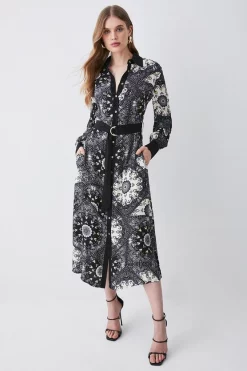 Discount โค๏ธ Karen Millen Mono Scarf Belted Woven Midi ๐ Shirt ๐ Dress โค๏ธ 11 Discount โค๏ธ Karen Millen Mono Scarf Belted Woven Midi ๐ Shirt ๐ Dress โค๏ธ -Karen Millen Outlet store womens mono mono scarf belted woven midi shirt dress