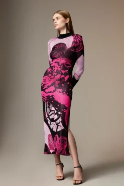 Hot Sale 🥰 Karen Millen British Museum Slinky Knit Star Mapped Jacquard Midaxi 👗 Dress - multi 🥰 13 Hot Sale 🥰 Karen Millen British Museum Slinky Knit Star Mapped Jacquard Midaxi 👗 Dress - multi 🥰 -Karen Millen Outlet store womens multi british museum slinky knit star mapped jacquard midaxi dress