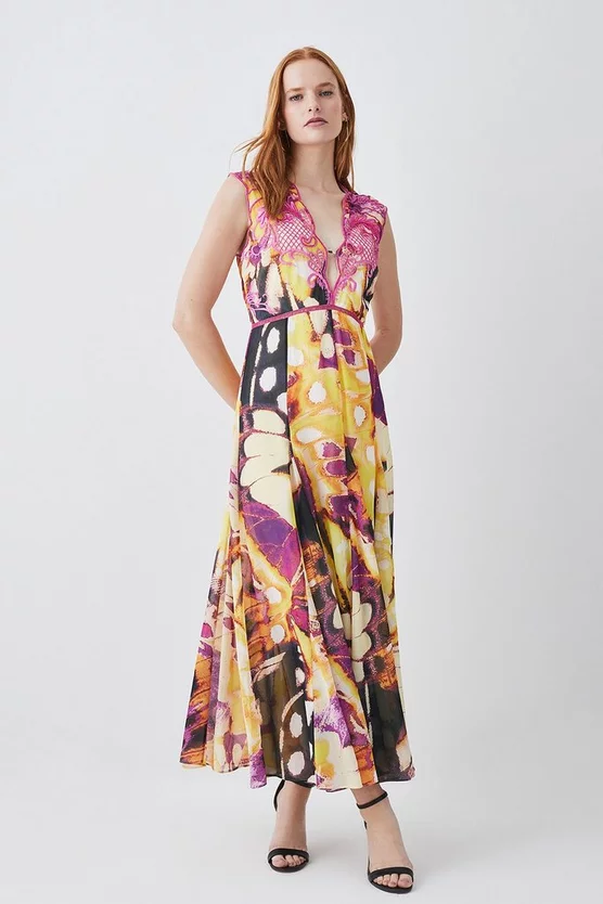 Wholesale ๐ Karen Millen Floral Applique Kimono Woven Maxi ๐ Dress - multi ๐คฉ 9 Wholesale ๐ Karen Millen Floral Applique Kimono Woven Maxi ๐ Dress - multi ๐คฉ - Image 7