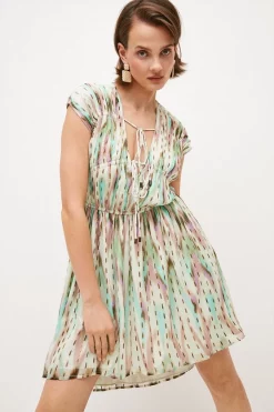 Best Pirce ⭐ Karen Millen Metallic Viscose Woven Cap Sleeve 👗 Dress - multi 🎉 11 Best Pirce ⭐ Karen Millen Metallic Viscose Woven Cap Sleeve 👗 Dress - multi 🎉 -Karen Millen Outlet store womens multi metallic viscose woven cap sleeve dress