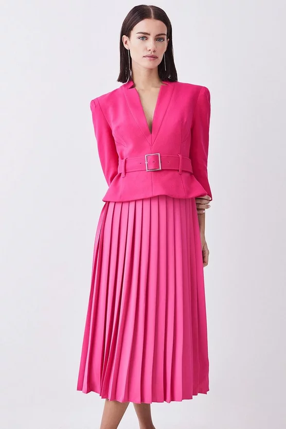 New โจ Karen Millen Petite Structured Crepe Forever Pleated Midi ๐ Dress ๐ฅ 9 New โจ Karen Millen Petite Structured Crepe Forever Pleated Midi ๐ Dress ๐ฅ - Image 7
