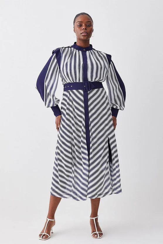 Coupon ๐ฅฐ Karen Millen Plus Size Military Stripe Woven Midi ๐ Dress - navy ๐งจ 7 Coupon ๐ฅฐ Karen Millen Plus Size Military Stripe Woven Midi ๐ Dress - navy ๐งจ - Image 6
