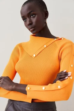 Best Sale โญ Karen Millen Envelope Neck Rib Knit Top ๐ 11 Best Sale โญ Karen Millen Envelope Neck Rib Knit Top ๐ -Karen Millen Outlet store womens orange envelope neck rib knit top